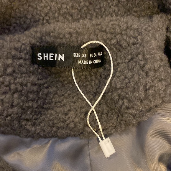 SHEIN gray teddy coat - Picture 4 of 4